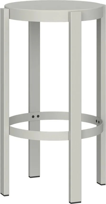 Világosszürke acél bárszék (ülésmagasság 65 cm) Doon – noo.ma