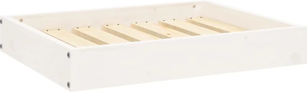 vidaXL fehér tömör fenyőfa kutyaágy 61,5x49x9 cm