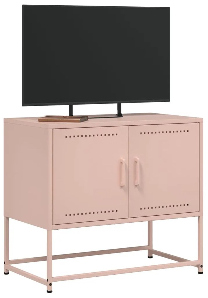rózsaszín acél TV-szekrény 68,5x39x60,5 cm