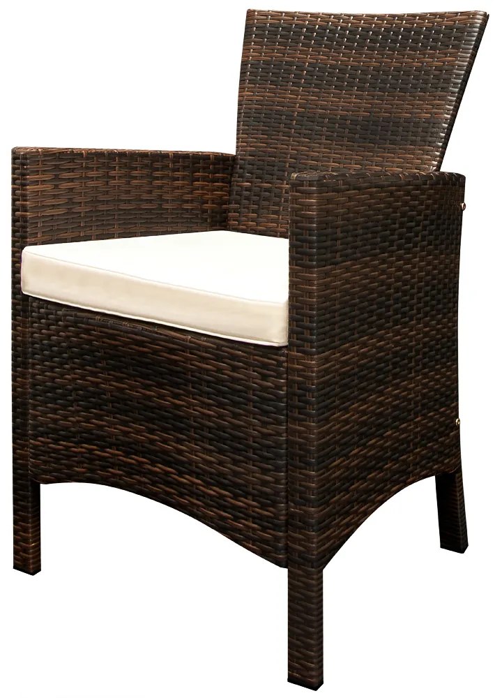 Casaria® Kerti rattan szett Berlin 1+8 - barna/fa