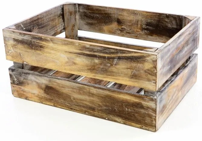 DIVERO Kerti fa tároló doboz VINTAGE 51 x 36 x 23 cm barna