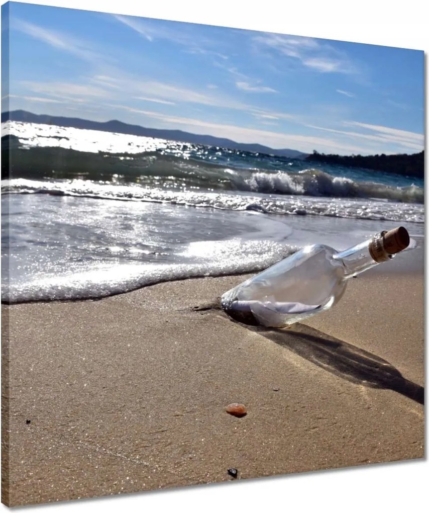 Vászonkép 50x50 Dugós üveg Térkép