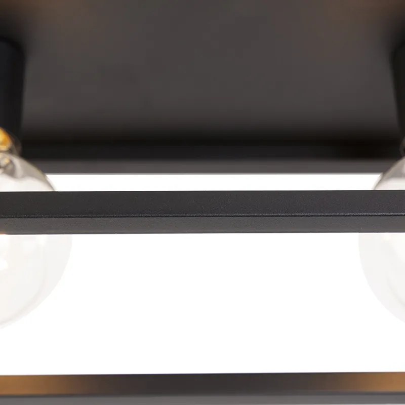 Ipari mennyezeti lámpa fekete 99,5 cm 4-lámpás - Cage