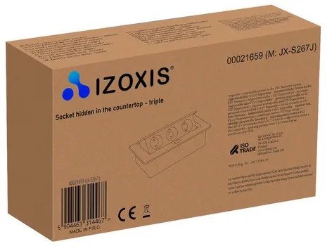 Socket hidden in the countertop - triple Izoxis 21659
