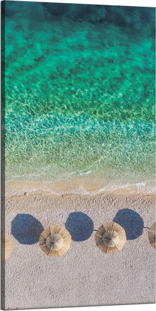 Vászonkép Tengerpart Pihenés Nyaralás Víz Hullámok 60x120 cm