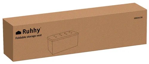 Gray velvet pouf 76x38x38cm Ruhhy 26130