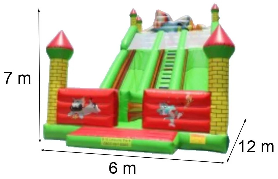 Kastély ugrálóvár 12x6x7m