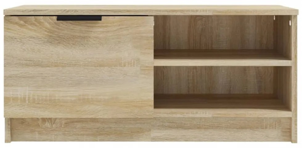2 db sonoma-tölgy színű szerelt fa TV-szekrény 80x35x36,5 cm