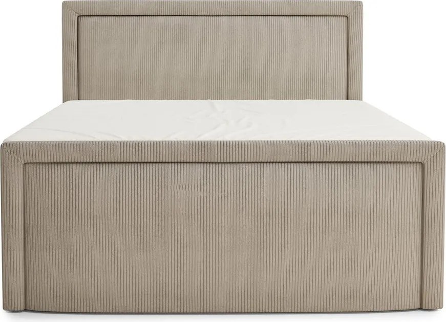 Bézs ágyneműtartós boxspring ágy 160x200 cm Fresco – Maison de Rêve