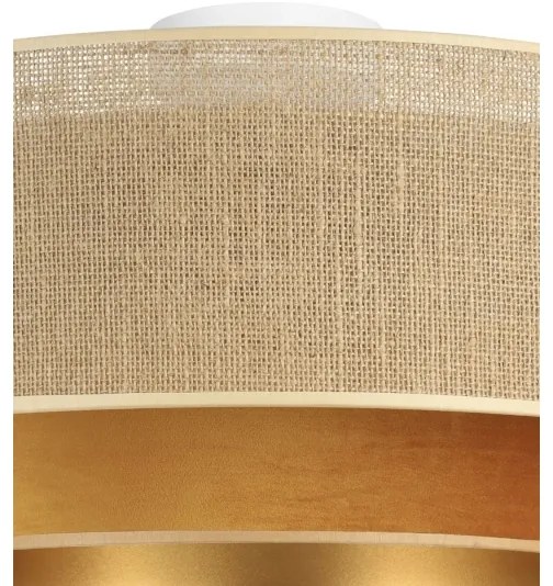 Mennyezeti lámpa SARTA 1xE27/60W/230V átm. 45 cm réz/juta