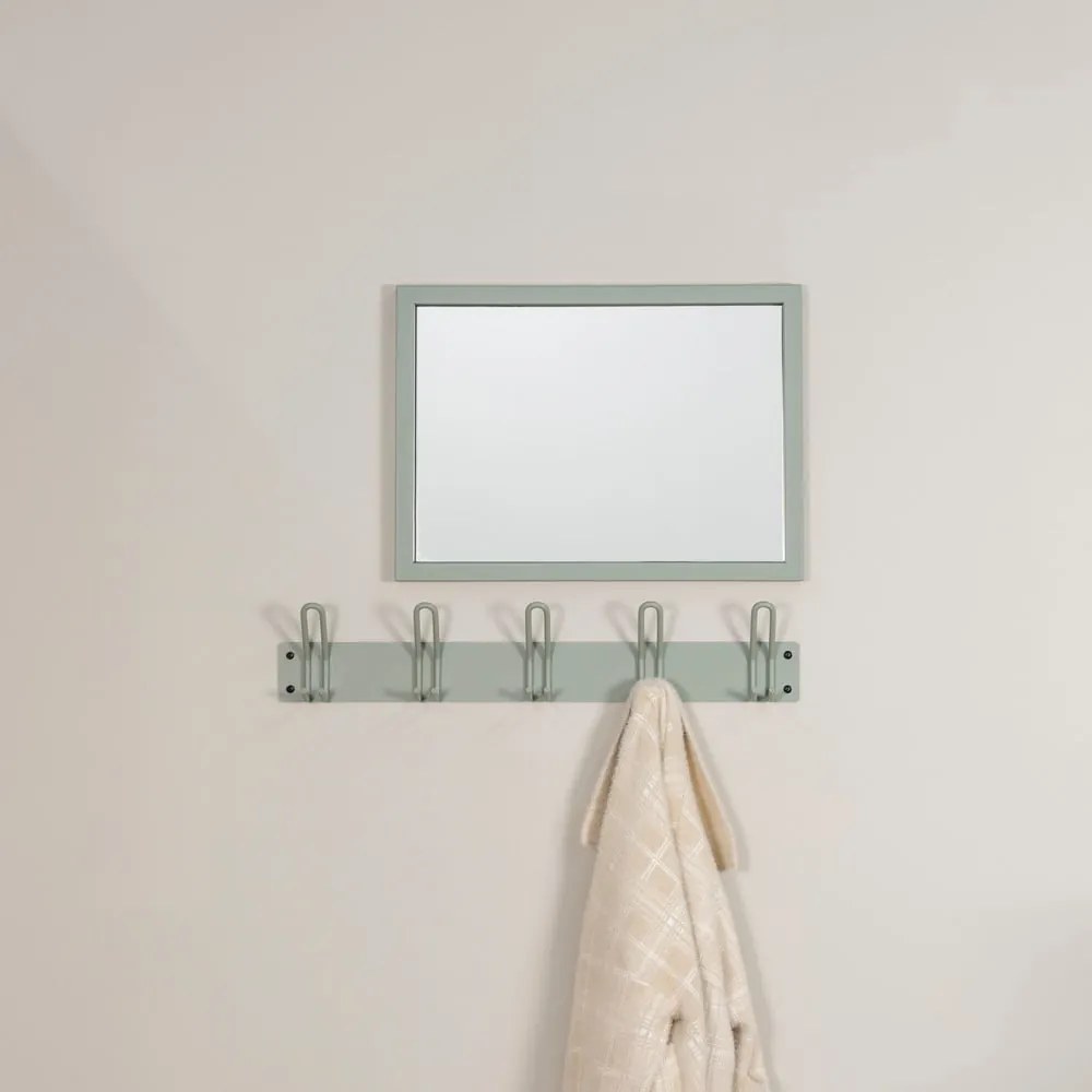 Szürkészöld fém fali fogas 70 cm Miles – Spinder Design