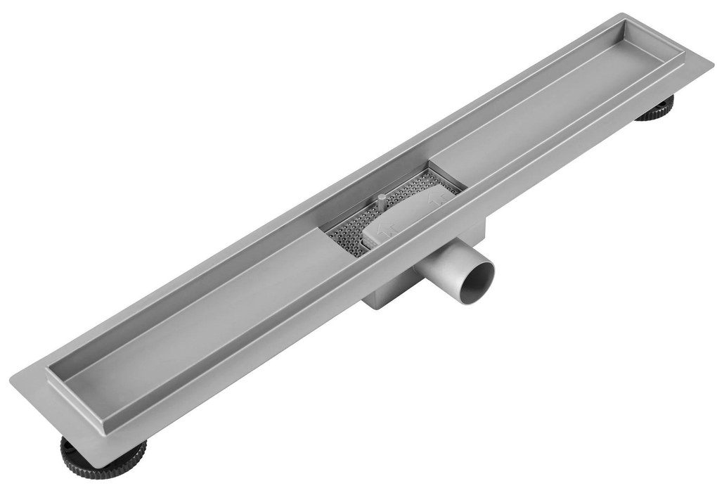 Rea Neox, zuhanylefolyó 80 cm, szálcsiszolt acél, REA-G2503