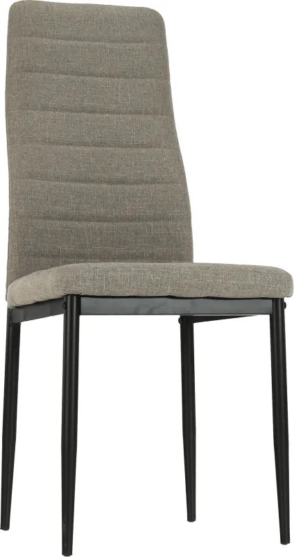 Étkezőszék, barna szövet/fekete fém, COLETA NOVA