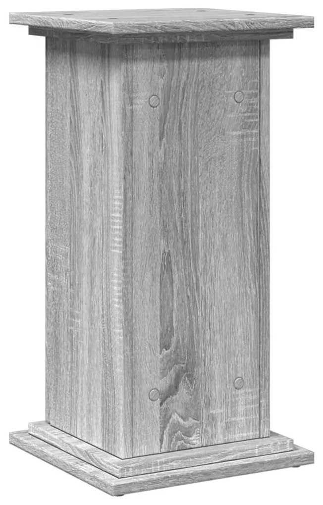 szürke sonoma szerelt fa bemutatóállvány tárolóval 31x30x60 cm