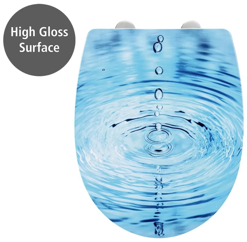 WC-ülőke automatikus záródással 38 x 45 cm Droplets – Wenko