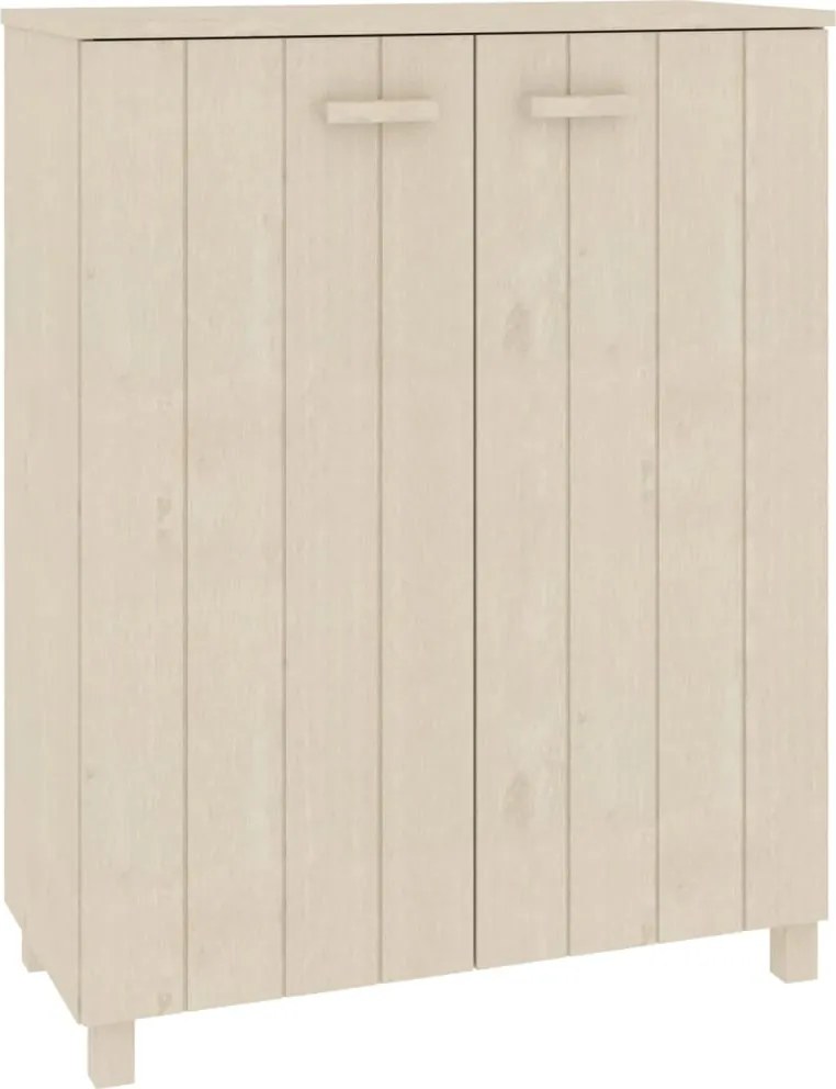vidaXL HAMAR mézbarna tömör fenyőfa cipőszekrény 85 x 40 x 108 cm