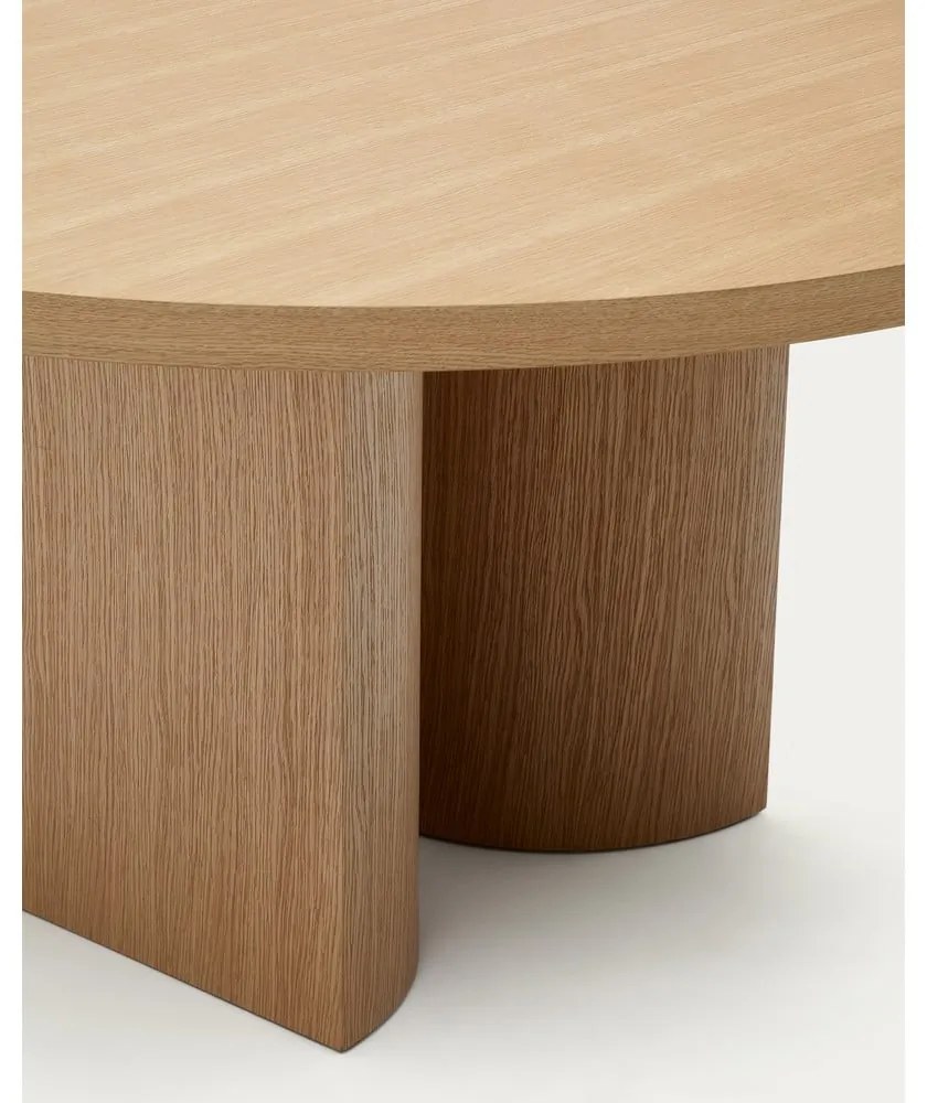 Kerek étkezőasztal tölgyfa dekorral ø 150 cm Nealy – Kave Home