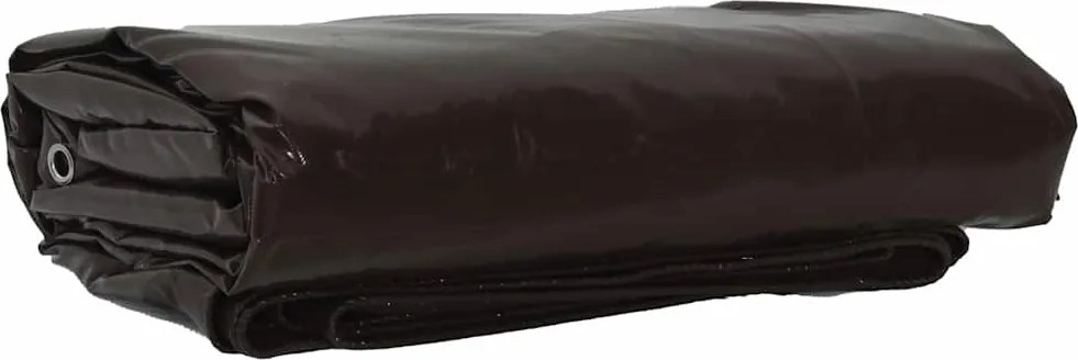 vidaXL Ponyva 650g / m² Barna 2 x 3 m Vászon PVC bevonattal