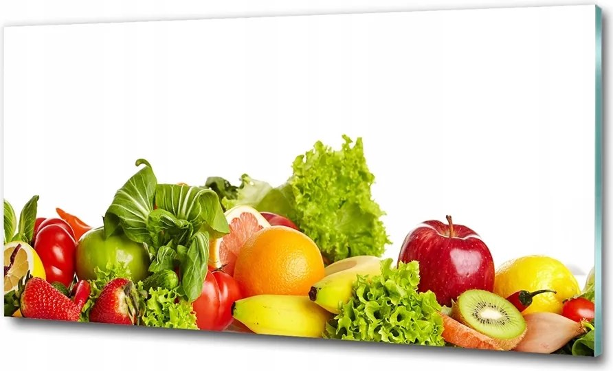 Fotó üvegkép Almák a kosárban 100x70