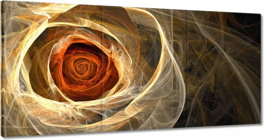 Festmények 120x60 Fraktál rózsa