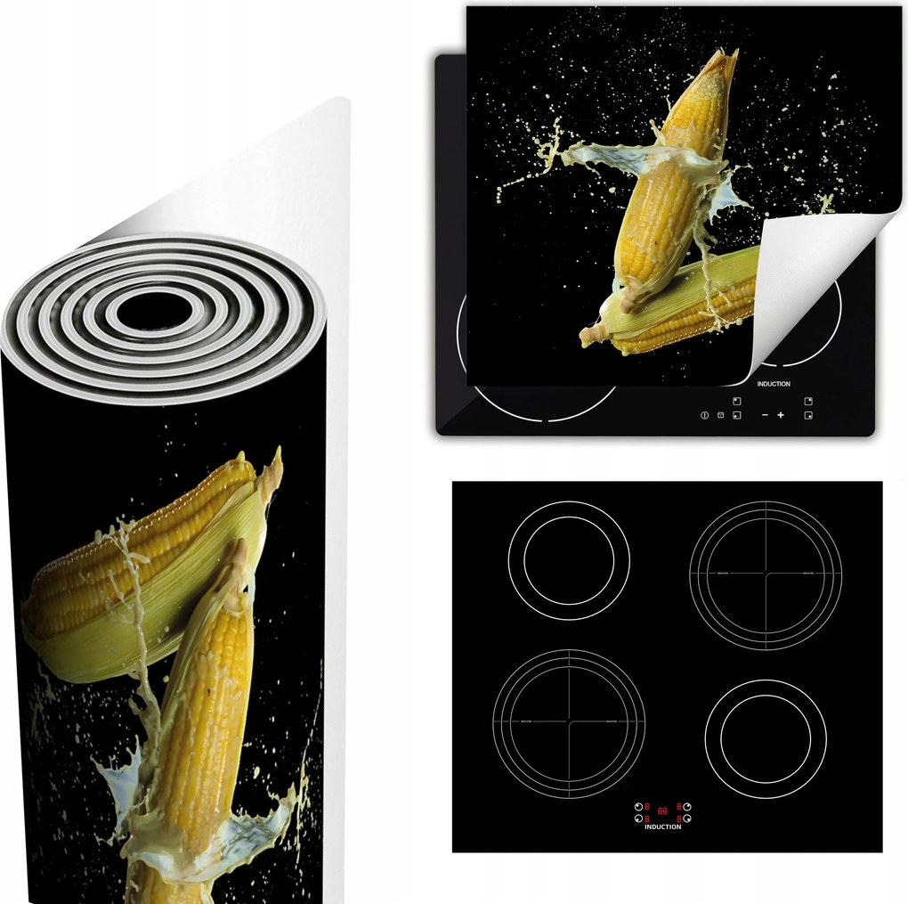 Tűzhelyvédő Szőnyeg Több Helyet Biztosít 60x52 fekete kukorica