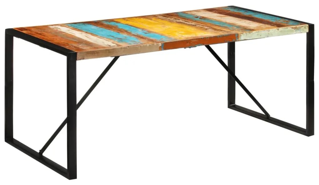 Tömör újrahasznosított fa étkezőasztal 175 x 90 x 76 cm