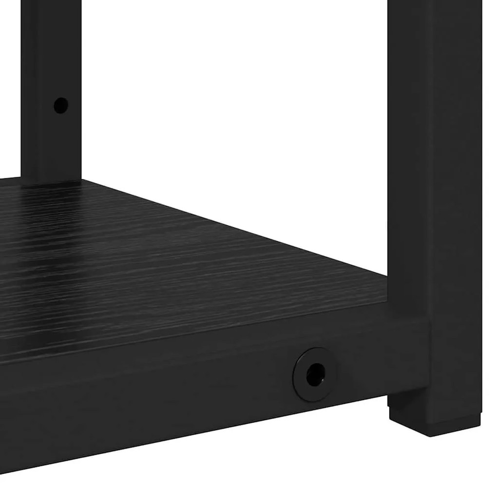 vidaXL Falpolc polcokkal Fekete tölgy 80 x 21 x 78,5 cm Faanyag