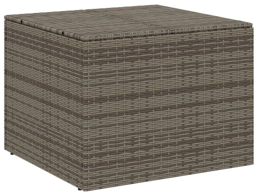 szürke polyrattan kerti tárolóláda 291 L