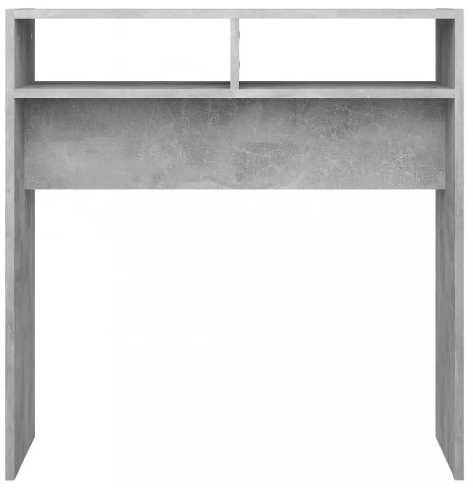 betonszürke szerelt fa tálalóasztal 78 x 30 x 80 cm