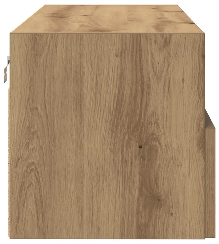 TV Fali Szekrények 2 db Artisan Tölgy 100x30x30 cm Műanyag