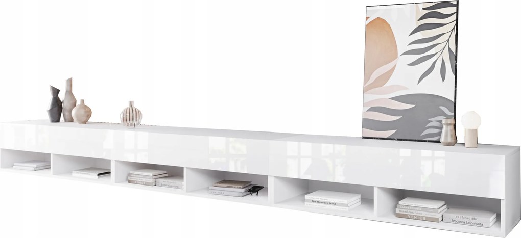 Apollo I modern Tv szekrény, Lowboard 300 cm, Rtv komód