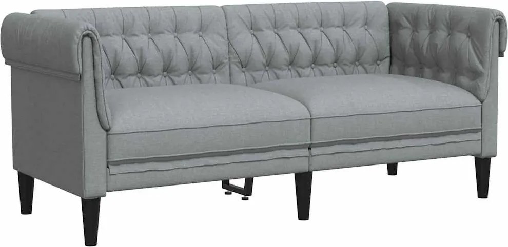 vidaXL Kanapé Világosszürke 182,5 x 74,5 x 74,5 cm Poliészter