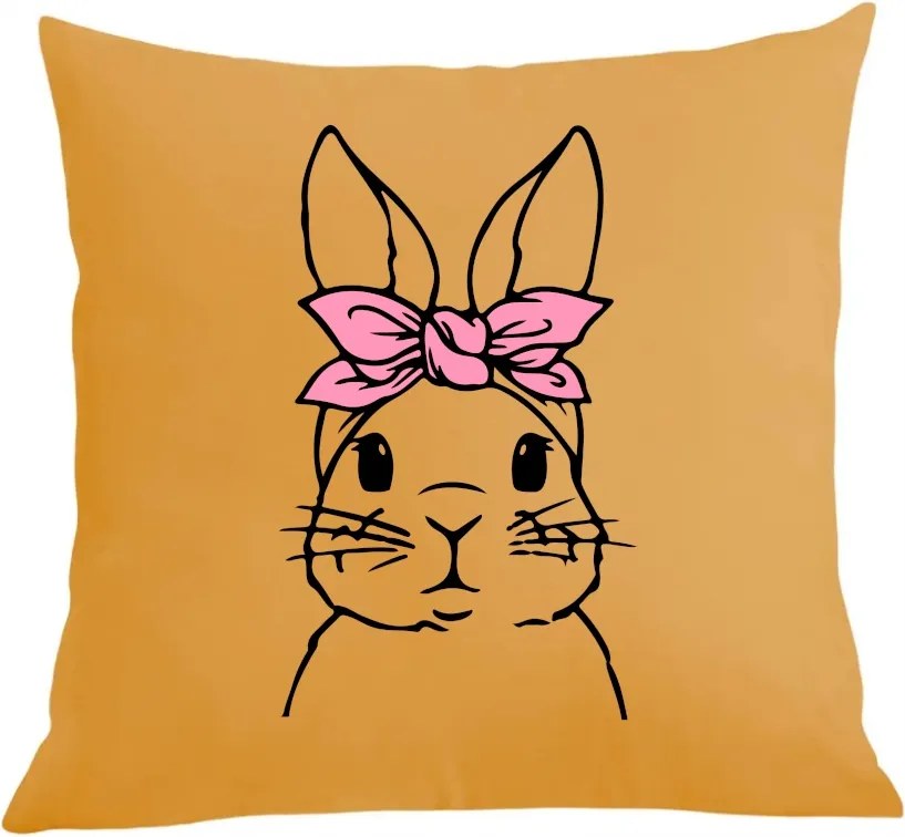 Párna párnahuzat nyomott mintás aranyos nyuszi