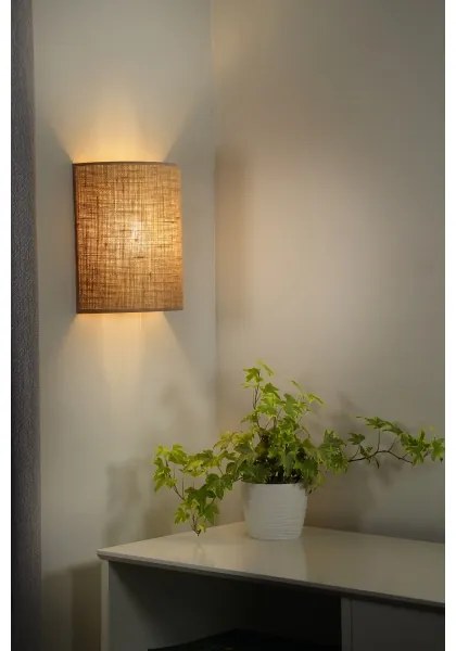 Duolla - Fali lámpa YUTE 1xE27/15W/230V átm. 20 cm barna