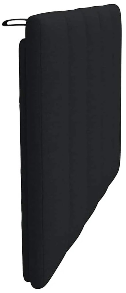 fekete szövet fejtámla párna 80 cm