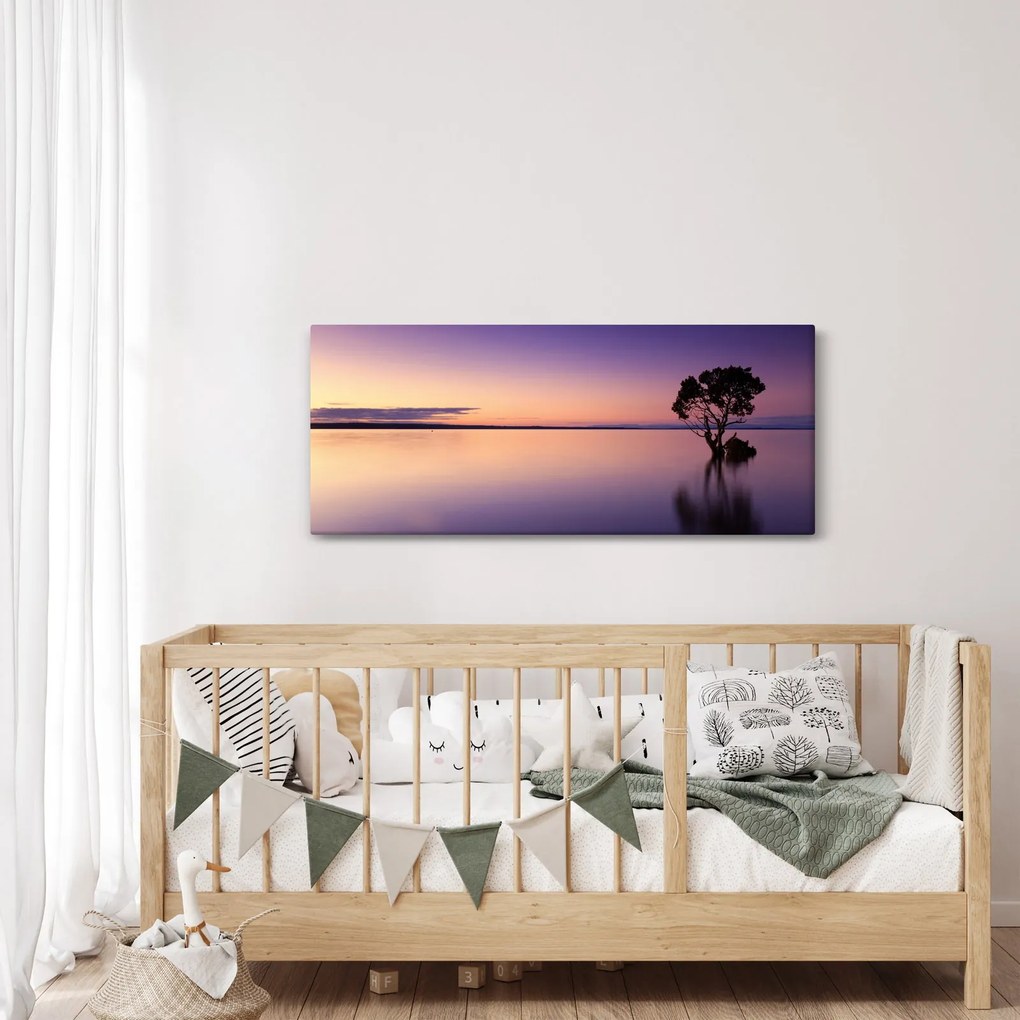 A vízfelszín képe napkeltekor (120x50 cm)
