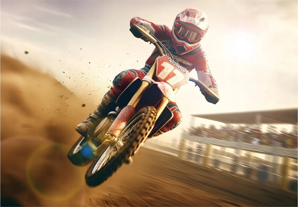 Motocross fotótapéta Extrém energia ugrás 368x254 Gyerek sport +ragasztó