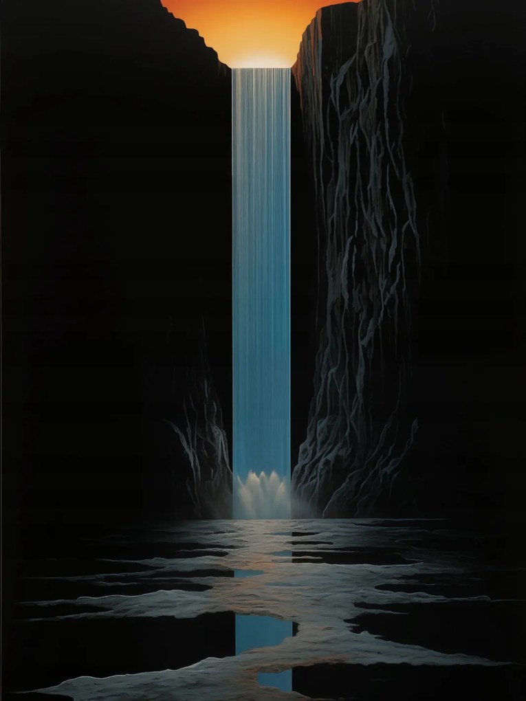 Poszter 15x20cm Fény vízesés