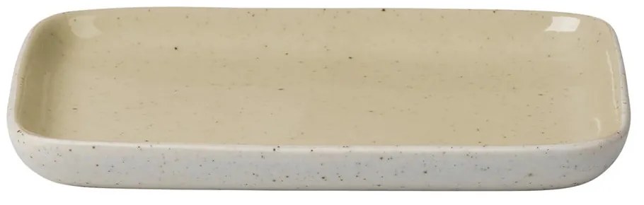 Sablo bézs kerámia szervírozó tányér, 13,5 x 10 cm - Blomus