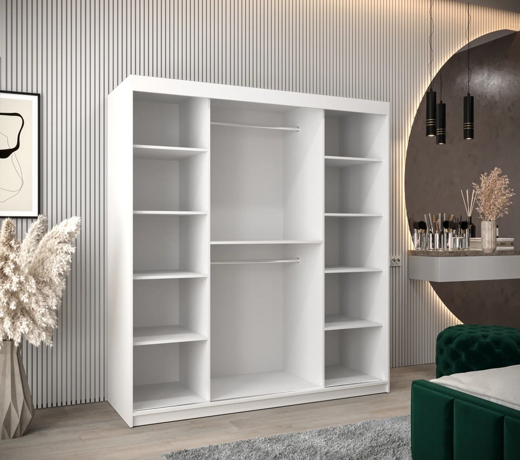Ruhásszekrény 180 cm Verika 1 180 (fehér + artisan tölgy). 1063715