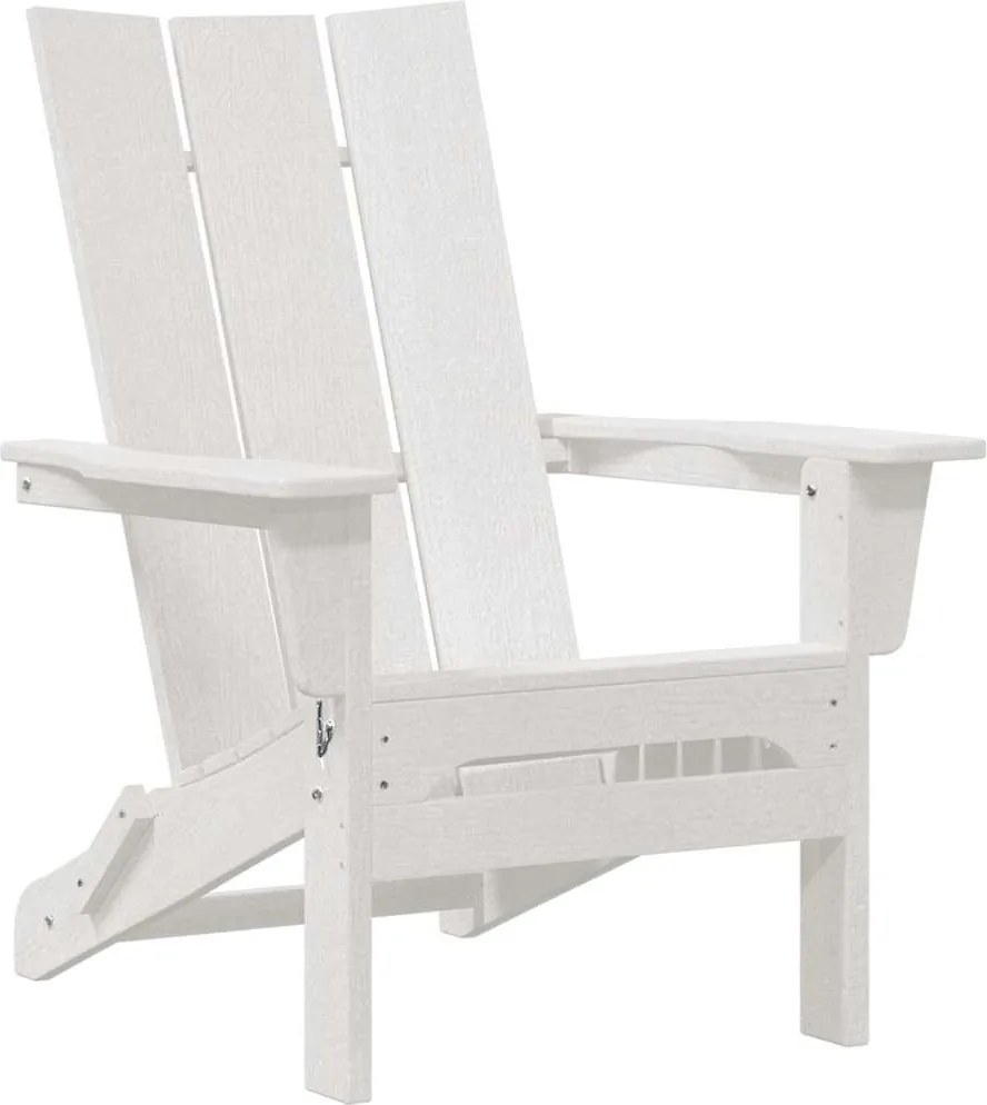 vidaXL Összecsukható Adirondack szék Fehér 80,5 x 74,5 x 92 cm HDPE