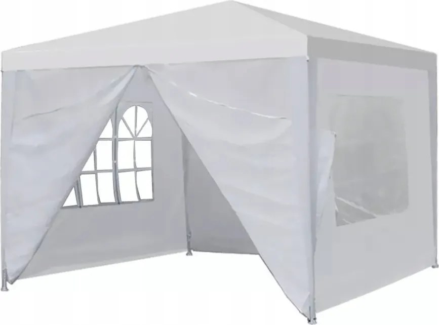 MultiGarden Paw 3X3 Összecsukható kerti pavilon, 3x3 m, 4 fal, fehér