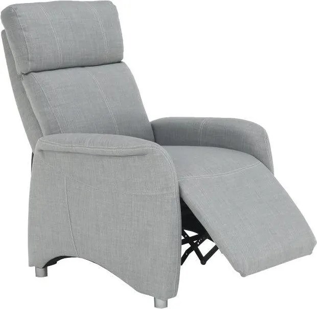 Állítható fotel, szürke szövet, FOREST