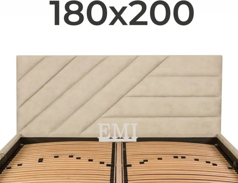 BOMAL kárpitozott ágy + léces ágykeret + EMI matrac