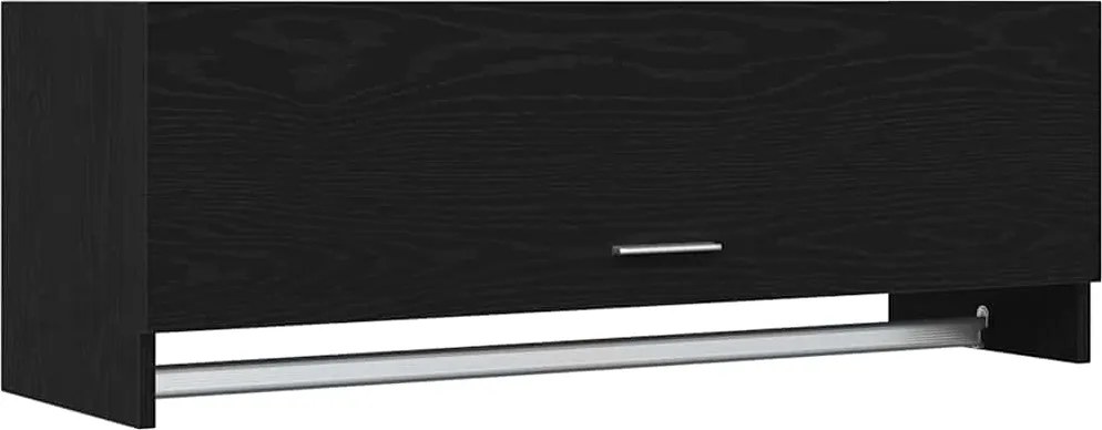vidaXL Ruhásszekrény fiókkal Fekete tölgy 100 x 32,5 x 35 cm Faanyag