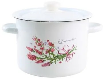 Toro Levendula zománcozott edény fedővel, 4,5 l