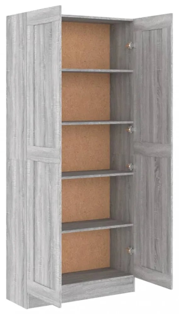 szürke sonoma színű fa fürdőszobaszekrény 82,5x30,5x185,5 cm