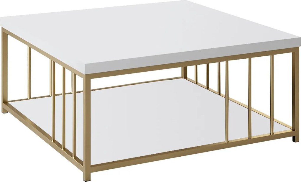 Dohányzóasztal zenn - white, gold