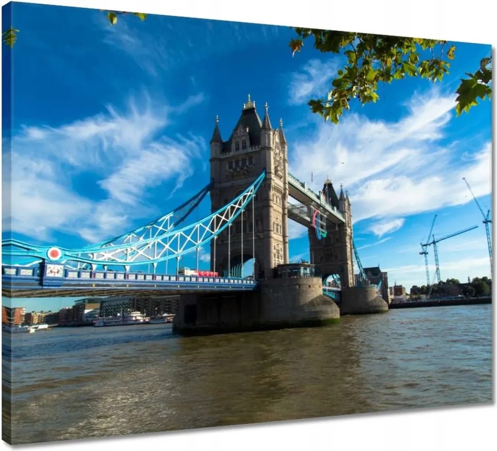 Vászonkép 50x40 Tower bridge az éggel