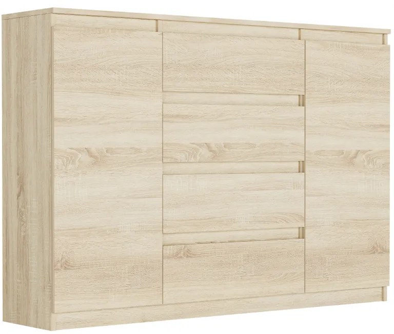 Tágas komód R-140-S4 - különböző színváltozatokban sonoma mix fehér